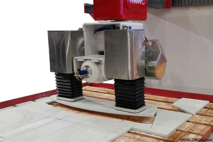 Vacuum lifting by cnc granite cutting machine